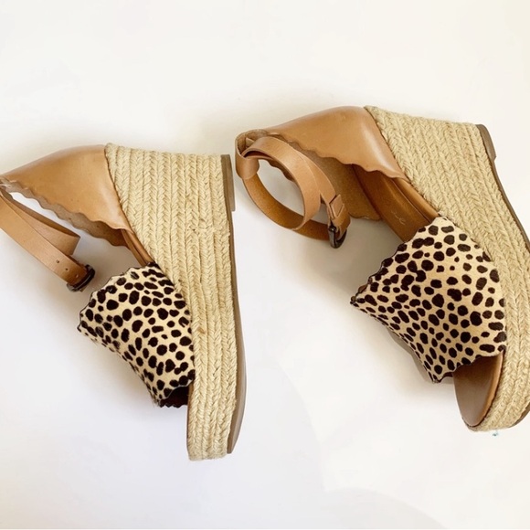 Matisse Roma Cheetah Print Wedge Sandal Size 7 - Picture 5 of 7